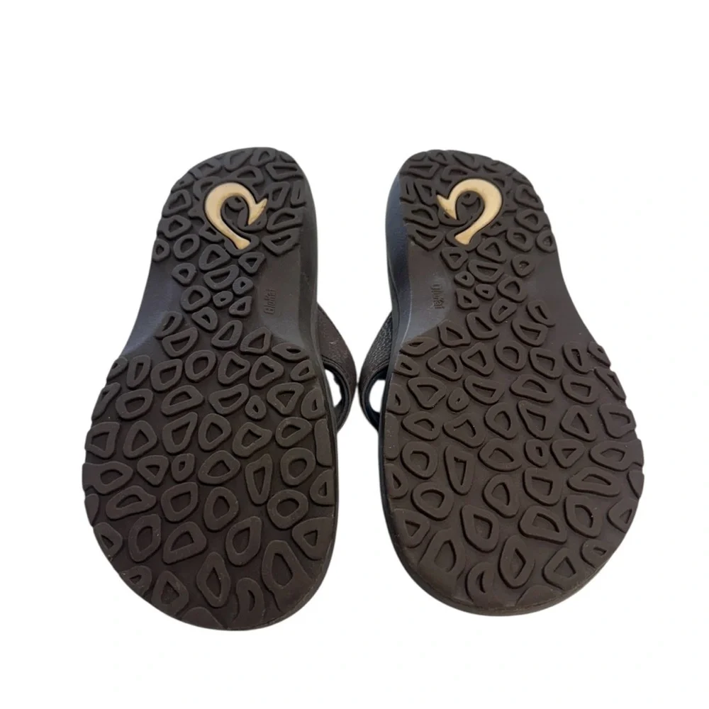 OluKai Brown Sandals Casual Flip-Flops Men’s Size 8